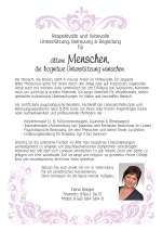 Flyer Betreuung älterer Menschen